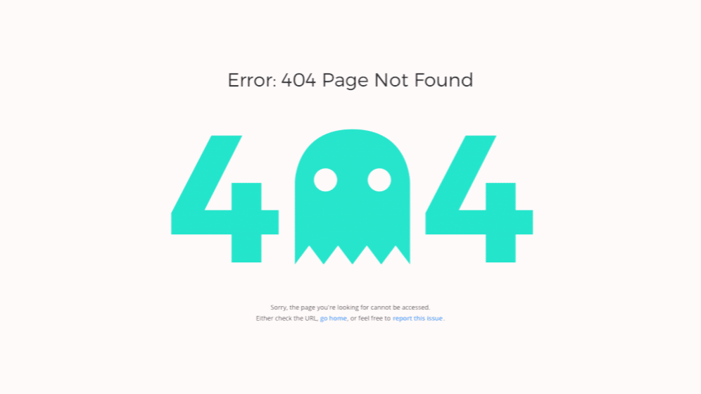 404 error page
