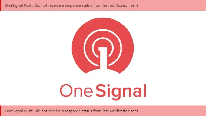 OneSignal Push: Did not receive a response status