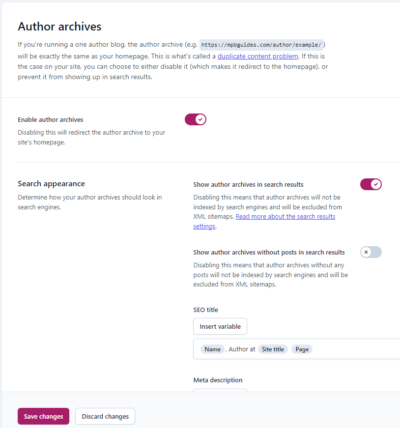 author archive